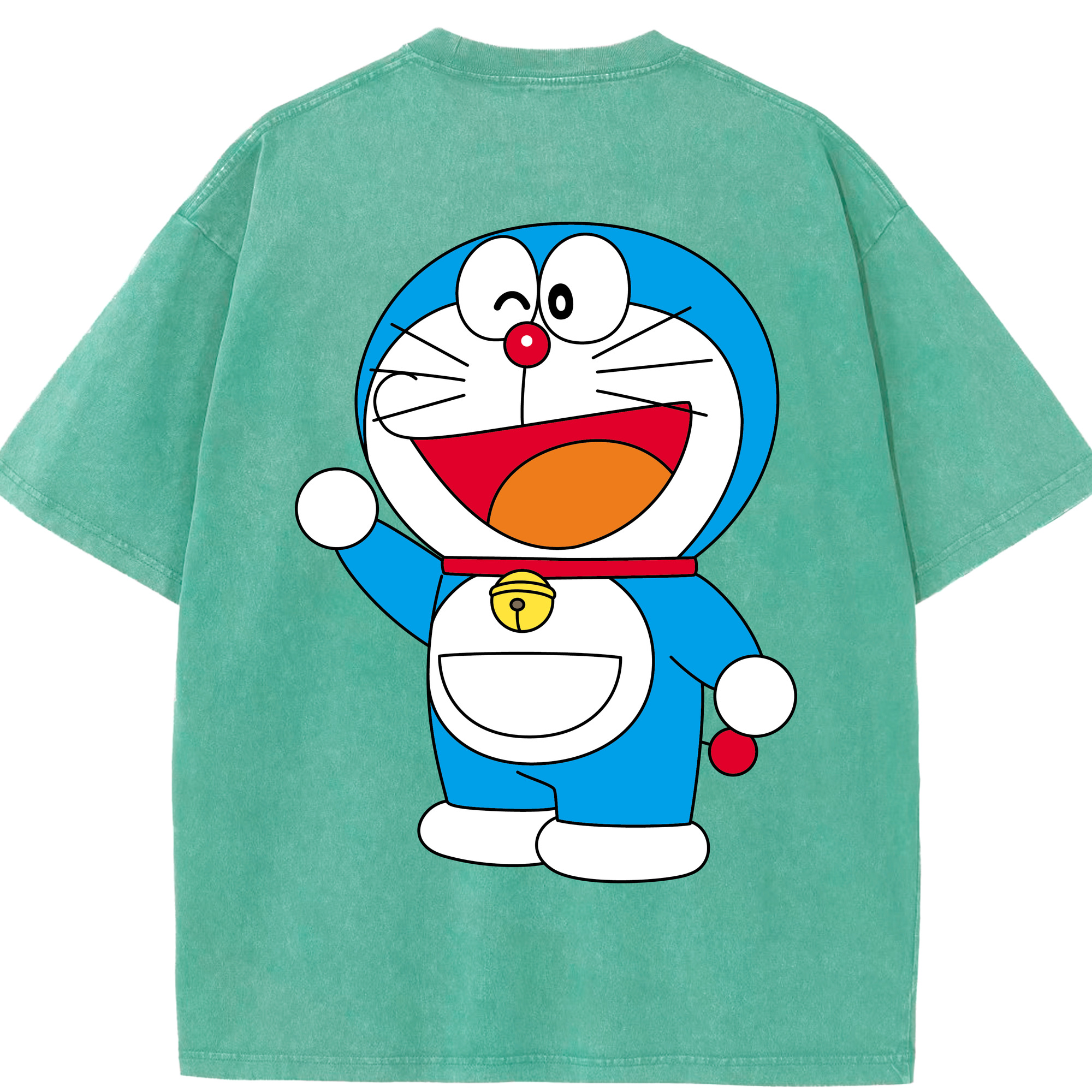 （画像用） ドラえもん Doraemon 綿100% ヴィンテージ風 半袖Tシャツ（背面プリント）